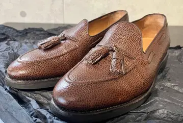 United Arrows 브라운 가죽 태슬 로퍼