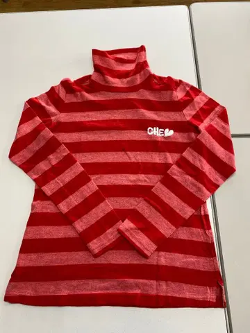 캘러웨이 터틀넥 긴팔 셔츠 빨간색 스트라이프