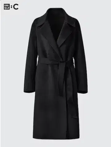 UNIQLO 유니클로C 더블 페이스 랩 코트 블랙 2024년 모델