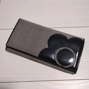 마리콴트 스트라이프 장지갑 블랙