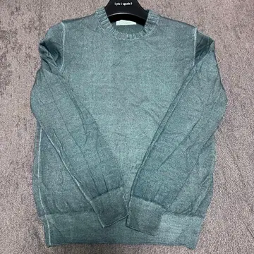 새상품급 크루치아니 27 x 9G 크루넥 니트 터콰이즈 46