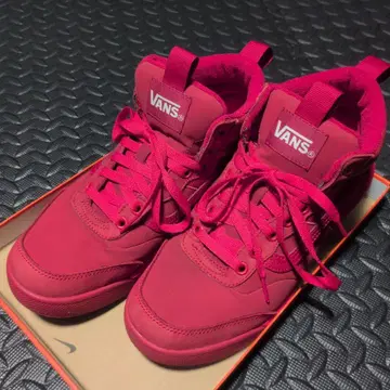 VANS 레드 하이컷 스니커즈