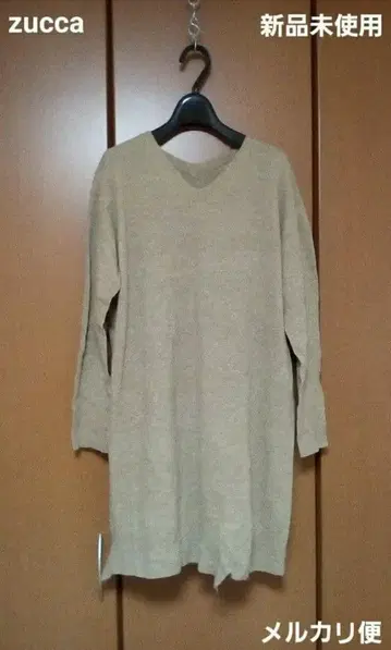 [미사용 새상품] 여성용 스웨터 ZUCCa 베이지 V넥