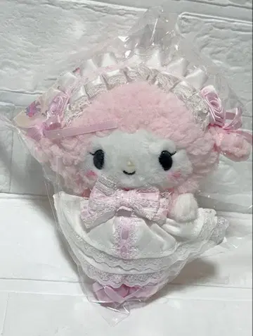 피아노 산리오 화이트 프릴 디자인 마스코트