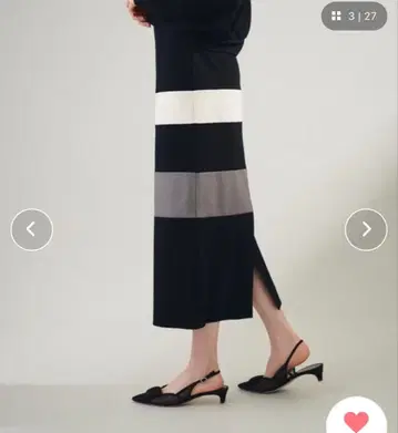 [ 정기 31900엔 ] 그레이스 콘티넨탈 분또 콤비 스커트 블랙