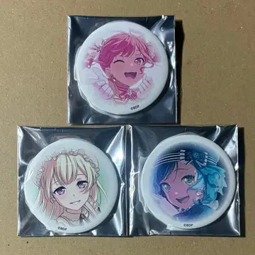 뱅드림 신자와 전시회 캔뱃지 마루야마 아야 히카와 히나 시라사기 치사토