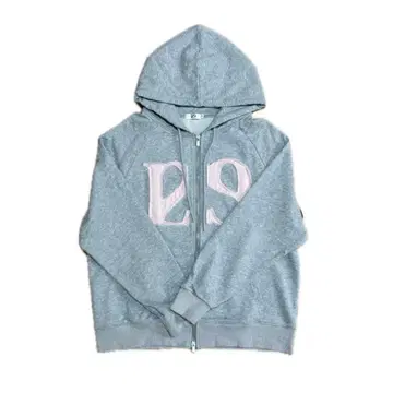 한국 ILLIGO 129 Logo Patch 집업 후드티 핑크