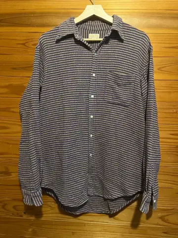 SUGAR CANE 기하학 패턴 긴팔 셔츠 L 사이즈 동양 엔터프라이즈