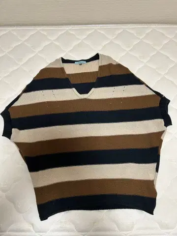 MICA & DEAL 보더 반팔 니트 36