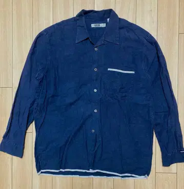 90s GOOD ENOUGH 코튼 트윌 오픈 카라 셔츠 L