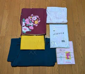 하카마 니샤쿠소데 세트 적자색