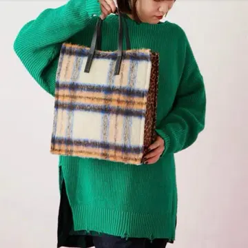 ear PAPILLONNER KASSIOPEA 체크 토트백