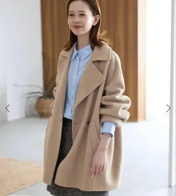 미사용 새상품 SLOBE IENA 더블 페이스 미들 코트