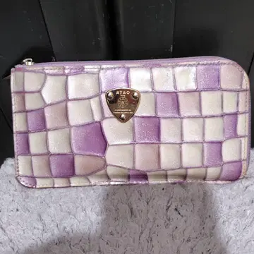 ATAO 슬리모 크로커다일풍 장지갑 퍼플