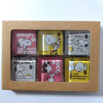 SNOOPY 스누피 마그넷 6개 세트 FOOD 스누피 타운