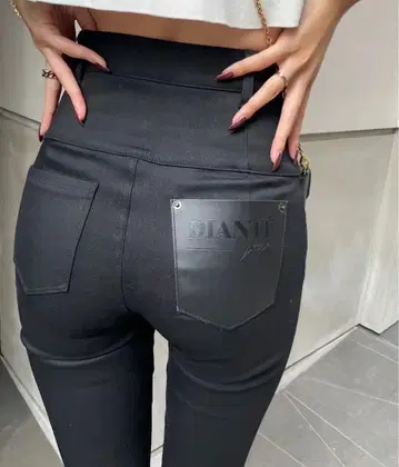 DIANTE 하이웨스트 스키니 팬츠 블랙