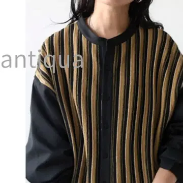 antiqua tree cafe 스트라이프 긴팔 셔츠