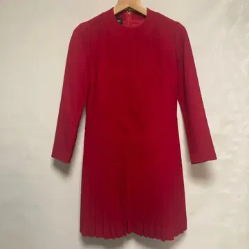 피에르 가르뎅 빨간색 원피스 크리스마스 구제 의류 레트로 좋아