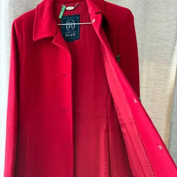 ROPE 레드 롱 코트 M 사이즈 9호