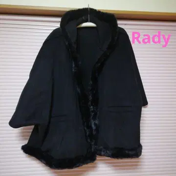 Rady 레이디 후드 부착 케이프 성숙 큐트 퍼 부착