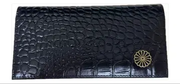 황궁 장지갑 크로커다일 엠보 국화 문양 블랙 미사용 새상품 할인 불가