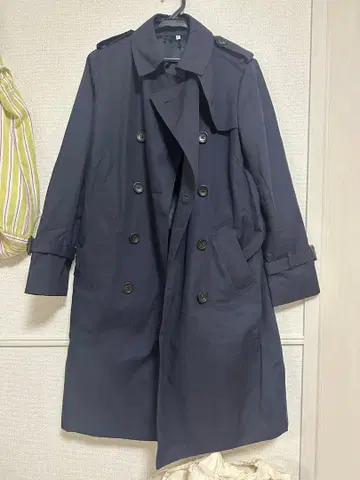 무인양품 M 사이즈 네이비 트렌치코트