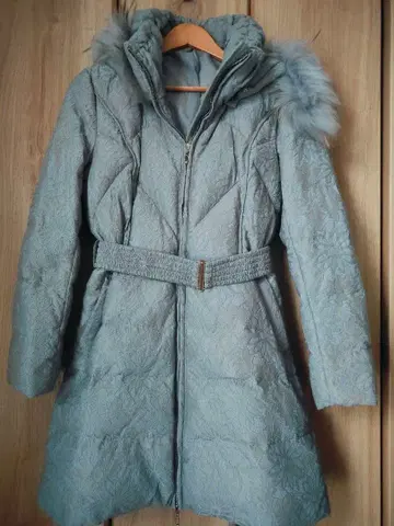 새상품 다운 자켓 그레이 꽃무늬 퀼팅