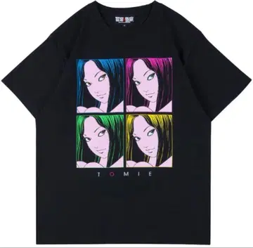미사용 새상품 이토 준지/토미에 팝 아트 T셔츠/블랙 XL 사이즈