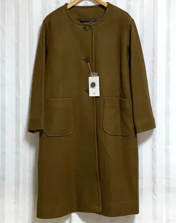 택 포함 노카라 롱 코트 브라운 와코루 러브 바디