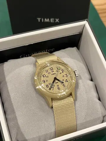 TIMEX 아날로그 손목시계 베이지 미사용 새상품 TW2Y19800UK