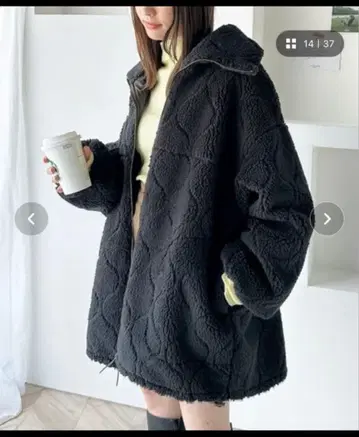 classical elf 클래식 엘프 보아 자켓 블랙