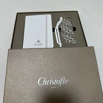 Christofle 노트와 책갈피 세트