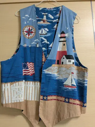 빈티지 코튼 베스트