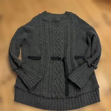 Uhr 다크 그레이 케이블 짜임 니트