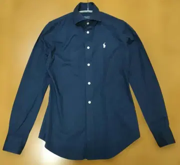 랄프 로렌 네이비 긴팔 셔츠 여성용 XS