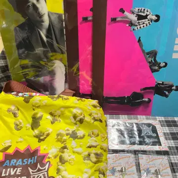 아라시 ARASHI 팝콘 굿즈 7종 세트 파일 이어폰 잭 백