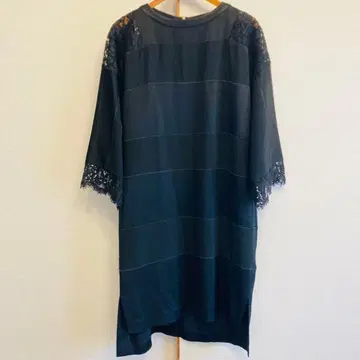 새상품급 그레이스 콘티넨탈 레이스 포함 블랙 7부 소매 원피스