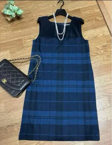 Mixing blue 점퍼 원피스