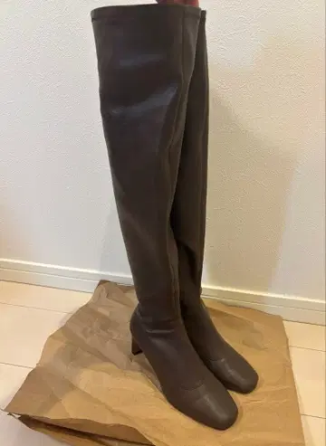 snidel 브라운 롱 부츠