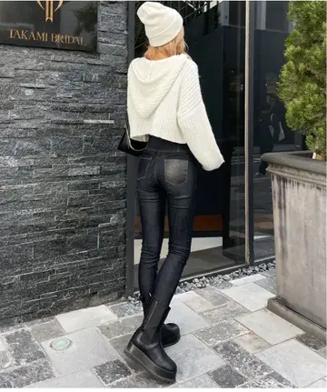 DIANTE 하이웨스트 스키니 데님