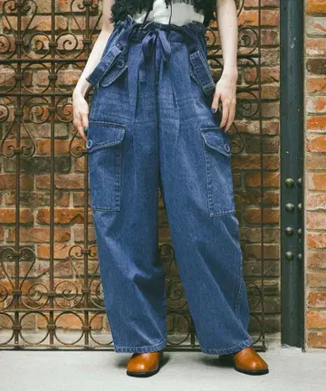 니코앤드 2025 AWMONSTER 카고 데님 인디고 데님