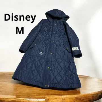 새상품급 디즈니 미키마우스 퀼팅 롱 보아 코트 네이비