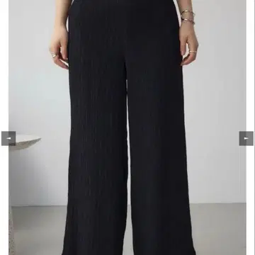 택 포함 아줄바이마우지 릴랙스 와이드 팬츠 블랙 체형 커버