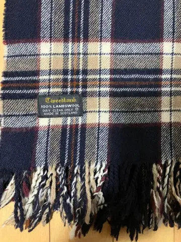 ART WORK BLUE 구매 체크 무늬 램스울 머플러