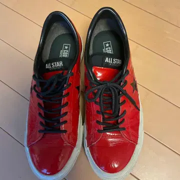 원스타 레드 스니커즈 가죽
