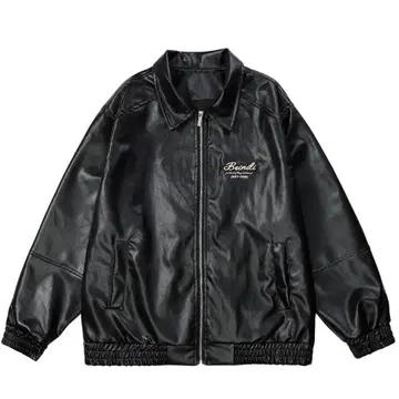 HOOK 오버 사이즈 가죽 자켓