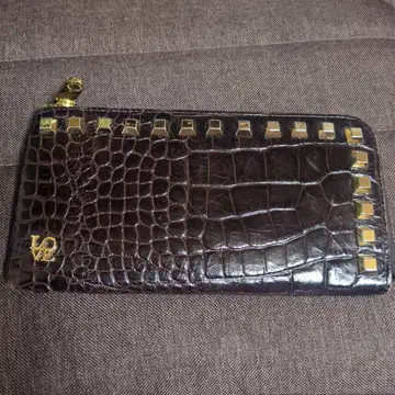 ADMJ 다크 브라운 크로커다일풍 장지갑