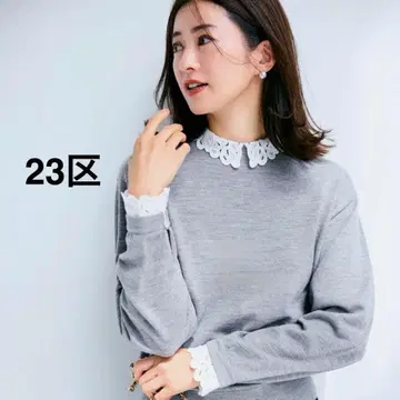 23구 자수 니트 컨디션 최상 23구 레이스 옷깃 니트