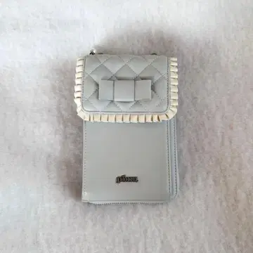 pium 퀼팅 리본 지갑 폰 홀더