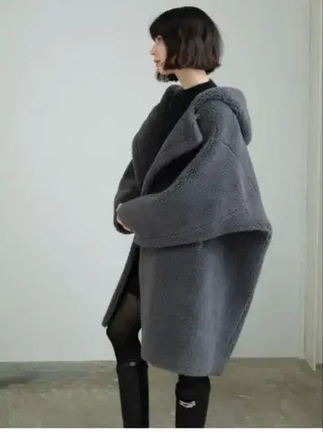 KARRY 그레이 보아 코트